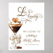 Liebe braut Espresso Martini Brautparty Poster (Vorne)