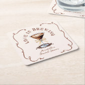 Liebe Braut Espresso Martini Brautparty Rechteckiger Pappuntersetzer (angewinkelt)