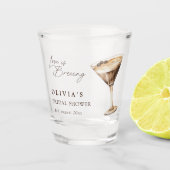 Liebe Braut Espresso Martini Brautparty Schnapsglas (Vorderseite)