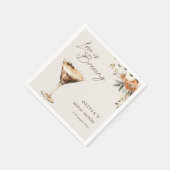 Liebe Braut Espresso Martini Brautparty Serviette (Ecke)