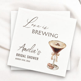 Liebe Braut Espresso Martini Brautparty Serviette