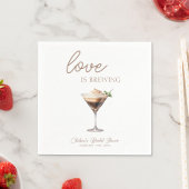 Liebe Braut Espresso Martini Brautparty Serviette