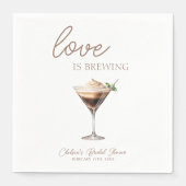 Liebe Braut Espresso Martini Brautparty Serviette