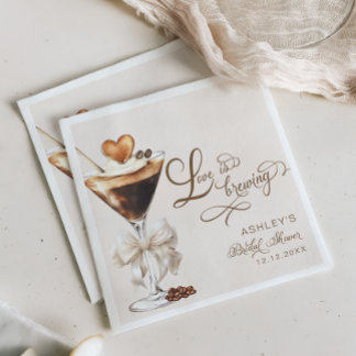 Liebe braut Espresso Martini Brautparty Serviette