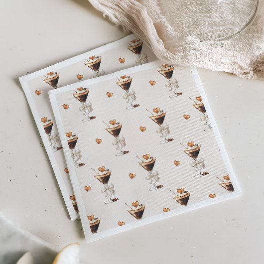 Liebe braut Espresso Martini Brautparty Serviette