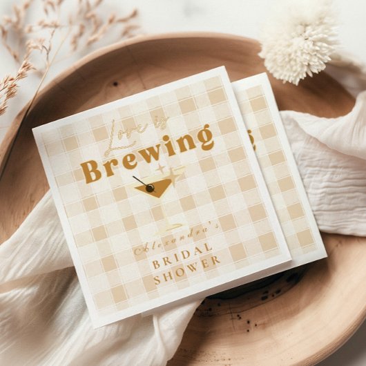 Liebe Braut Espresso Martini Brautparty Serviette
