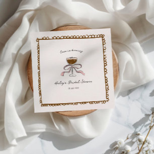 Liebe braut Espresso Martini Brautparty Serviette