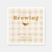 Liebe Braut Espresso Martini Brautparty Serviette (Vorderseite)
