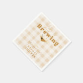 Liebe Braut Espresso Martini Brautparty Serviette (Ecke)