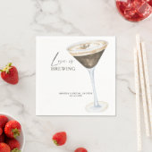 Liebe Braut Espresso Martini Brautparty Serviette (Beispiel)