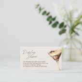 Liebe Braut Espresso Martini Display Dusche Begleitkarte (Stehend Vorderseite)