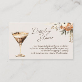 Liebe Braut Espresso Martini Display Dusche Begleitkarte
