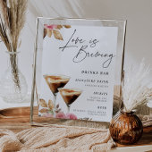 Liebe Braut Espresso Martini Drinks Bar Zeichen Poster