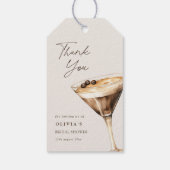 Liebe Braut Espresso Martini Dusche Vielen Dank Geschenkanhänger (Rückseite)