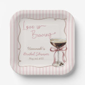 Liebe Braut Espresso Martini Papiertuch Pappteller (Vorderseite)