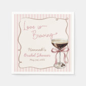 Liebe Braut Espresso Martini Papiertuch Serviette (Vorderseite)