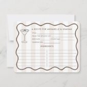 Liebe braut Espresso Martini-Rezept-Karte Einladung (Vorderseite)