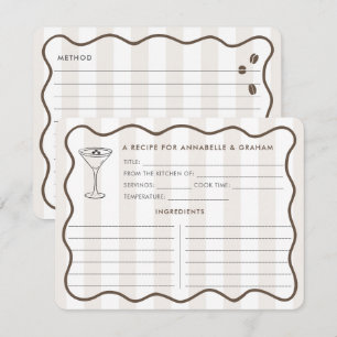 Liebe braut Espresso Martini-Rezept-Karte Einladung