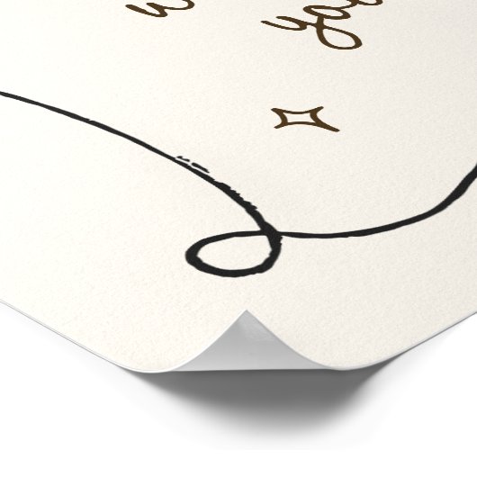 Liebe Braut Espresso Martini Willkommen Poster (Ecke)