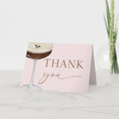 Liebe Braut Expresso Martini Brautparty Dankeskarte (Vorderseite)