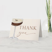 Liebe Braut Expresso Martini Brautparty Dankeskarte (Vorderseite)