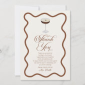 Liebe Braut Expresso Martini Brautparty Dankeskarte (Vorderseite)