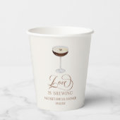 Liebe Braut Expresso Martini Brautparty Pappbecher (Rückseite)