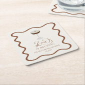 Liebe Braut Expresso Martini Brautparty Rechteckiger Pappuntersetzer (angewinkelt)