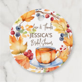 Liebe Braut Fall Brautparty danke Ihnen für Geschenkanhänger (Vorderseite)