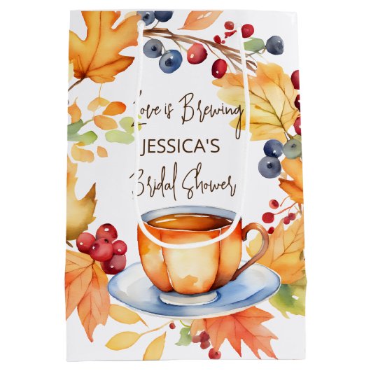 Liebe Braut Fall Brautparty danke Ihnen für Mittlere Geschenktüte (Rückseite)