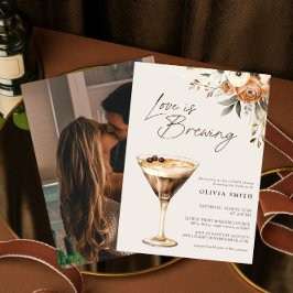 Liebe Braut Foto Espresso Martini Dusche Einladung