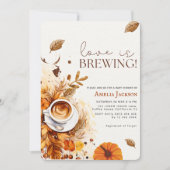 Liebe braut gemütliche Fall Kaffee Brautparty Einladung (Vorderseite)