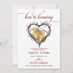 Liebe braut Gothic Heart Beer Brautparty Einladung