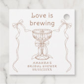 Liebe braut handgezeichnetes Brautparty Geschenkanhänger (Rückseite)