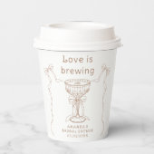 Liebe braut handgezeichnetes Brautparty Pappbecher (Rückseite)