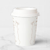 Liebe braut handgezeichnetes Brautparty Pappbecher (Rechts)