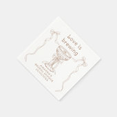 Liebe braut handgezeichnetes Brautparty Serviette (Ecke)