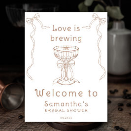Liebe braut handgezeichnetes Brautparty Willkommen Poster