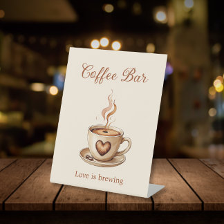 Liebe braut heart Shaped Coffee Bar Sockelschild