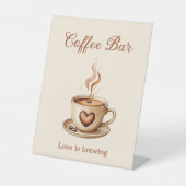 Liebe braut heart Shaped Coffee Bar Sockelschild (Vorderseite)