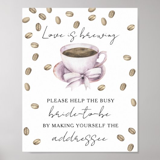 Liebe braut Hilfe der geschäftigen Brautadresse Poster (Vorne)