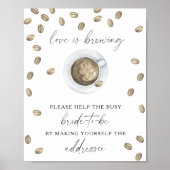 Liebe braut Hilfe der geschäftigen Brautadresse Poster (Vorne)