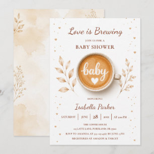 Liebe Braut Kaffee Baby Shower Einladung