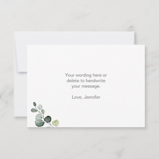 Liebe braut Kaffee Bar Party Dankeskarte (Rückseite)