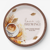 Liebe braut Kaffee Brautparty Brunch Pappteller (Vorderseite)