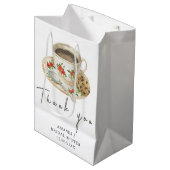 Liebe braut Kaffee Brautparty Danke Mittlere Geschenktüte (Vorderseite Schrägansicht)