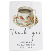 Liebe braut Kaffee Brautparty Danke Mittlere Geschenktüte (Vorderseite)