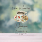 Liebe Braut Kaffee Brautparty Empfang Acrylschild (Neutral)