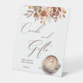 Liebe braut Kaffee Brautparty Geschenktisch Sockelschild (Vorderseite)