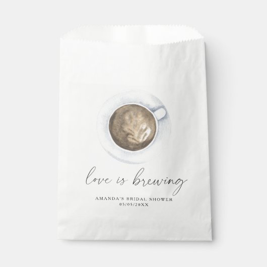 Liebe braut Kaffee Brautparty Geschenktütchen (Vorderseite)